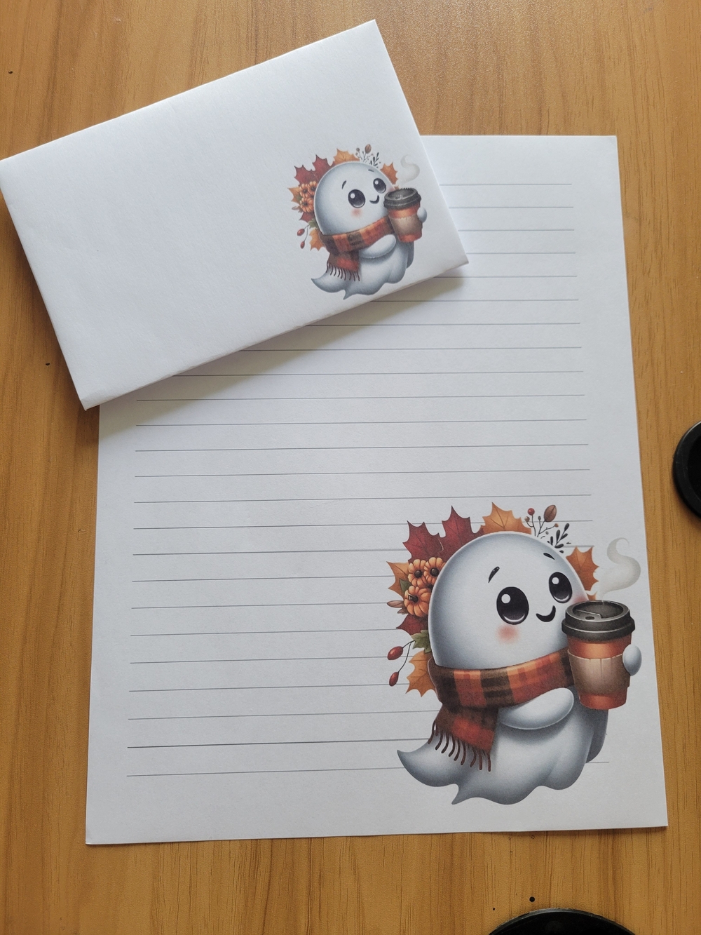 🧋NEW🧋 24pc Cute Ghost Fall Stationery Set
